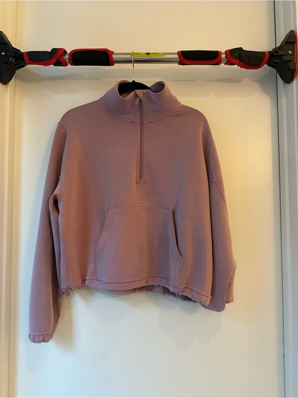 Lululemon athletica Cropped Lavender Half-Zip Pullover